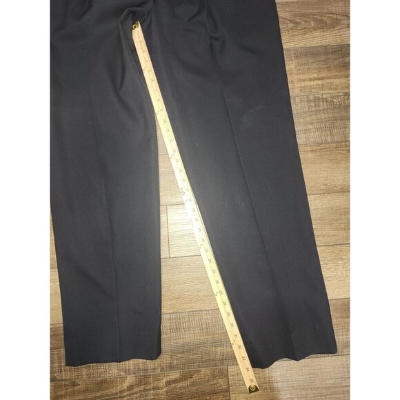 Dockers Men’s Navy Blue Pleated Front Dress Pants Slacks 38x34 Poly Wool Blend - Picture 4 of 6